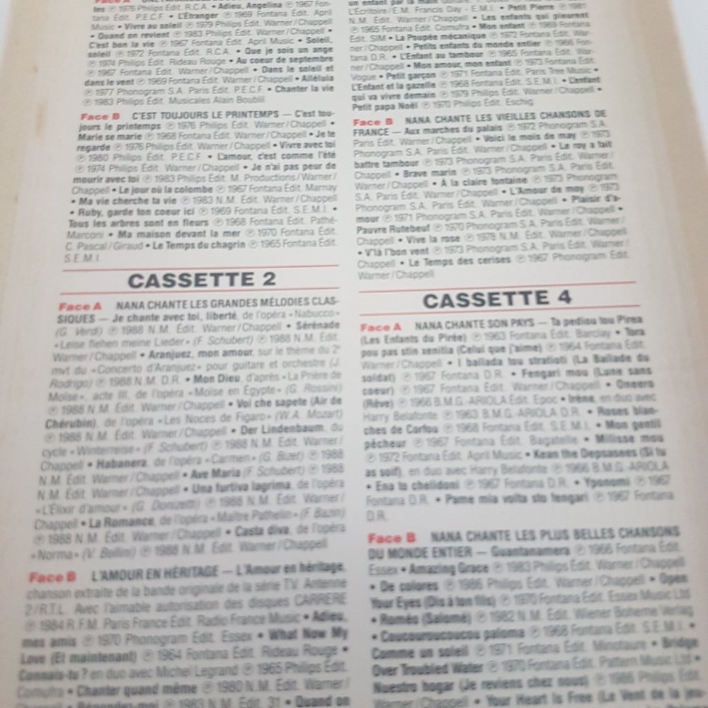 NANA MOUSKOURI Readers Digest Canada 1991 Philips 4 Cassettes Une Voix, un Coeur - Picture 6 of 11